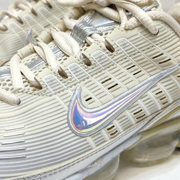 Nike VaporMax 360 "Cream" Athletic Sneakers CK2719-200 Iridescent Swoosh WMNS 10 - Picture 3 of 10